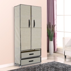 Folding wardrobe with 2 compartments and 2 ...
