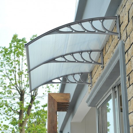 Marquesina de Techo Aluminio Transparente 300x100x2...