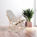 Stone chair beige wood 53,5x97x101cm...