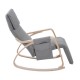 Cadeira de madeira cinza 66,5x88x97,5cm...