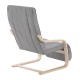 Stuhl der Entspannung grau Holz 66,5x81x100cm...