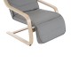 Chaise de détente bois gris 66,5x81x100cm...