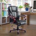 Office chair black pu leather 65x65x107-116cm...
