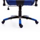 Chaise de bureau en cuir pu bleu 67x67x123-132cm...