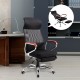 Reclining chair black mesh 56,5x60x122-129cm...