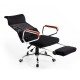 Chaise inclinable noir mesh 56,5x60x122-129cm...