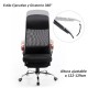 Cadeira de reclinação malha preta 56,5x60x122-129cm...