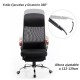 Chaise inclinable noir mesh 56,5x60x122-129cm...