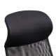 Reclining chair black mesh 56,5x60x122-129cm...