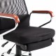 Reclining chair black mesh 56,5x60x122-129cm...