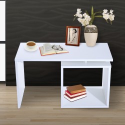 Table basse en bois blanc 77x40x44cm...