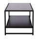 Table centrale en métal noir 106x53x45,5cm...