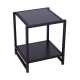 Table auxiliaire noir métal 38x38x45,7cm...