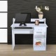 Table d'ordinateur mdf blanc 106x50x93,5cm...