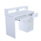 Table d'ordinateur mdf blanc 106x50x93,5cm...