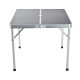 Table de camping avec 4 chaises pliantes - aluminium - ...