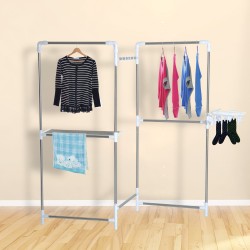 Folding clothes rack extendable - plat color.