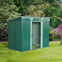 Shed galvanized green plate 237x119x181cm...