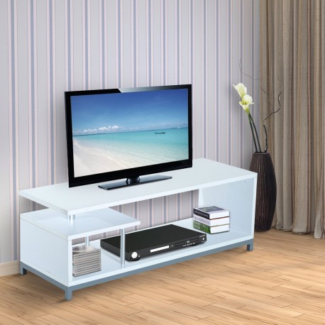 Mobili per televisione legno bianco 114x40x40,5cm...