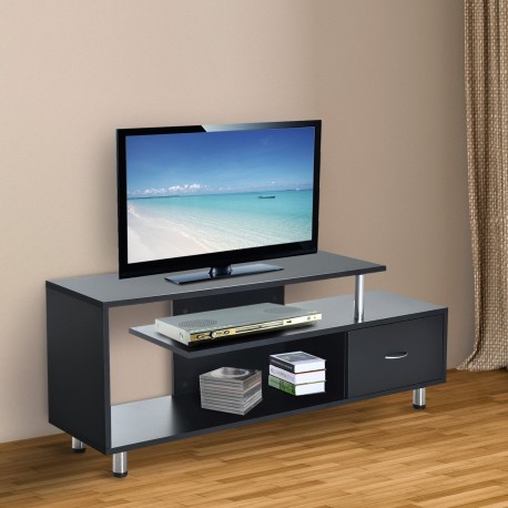 Mobili per TV in legno nero 152x40x60,5cm...