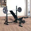 Weight bench black steel 175x98x130cm...