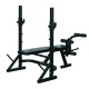 Weight bench black steel 175x98x130cm...