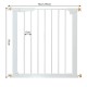 Barriera di sicurezza ferro bianco 74-95 x 70cm...