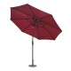 Parasol tipo guarda-chuva reclinável para terraço e jarro.