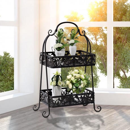 Black iron shelf 50x25x70cm...