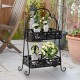 Black iron shelf 50x25x70cm...