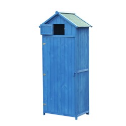 Garden shed blue wood 77x54,2x179cm...