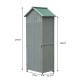 Garden shed grey wood 77x54,2x179cm...