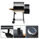 Barbacoa BBQ Grill con Ruedas Negro Acero Madera 11...