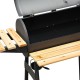 Barbecue bbq griglia con ruote in acciaio nero 11.