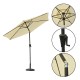 Parasol umbrella with handle beige aluminum fabric.. .