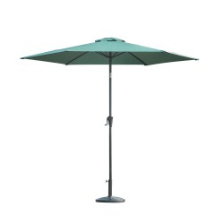 Sunshade com alumini verde escuro manivela.