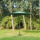 Sunshade with dark green alumini crank.