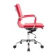 Chaise de bureau rouge pu acier 55x62x95-1...