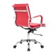 Chaise de bureau rouge pu acier 55x62x95-1...