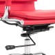 Chaise de bureau rouge pu acier 55x62x95-1...