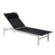 Garden tumbona pool black textilene steel 177...