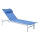 Tumbona garden pool blue textilene steel 177x...