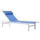 Tumbona garden pool blue textilene steel 177x...