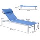 Tumbona garden pool blue textilene steel 177x...