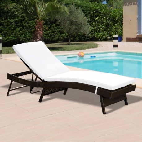 Alho branco jardim tumbona 200x71x89c...