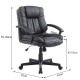 Office swivel chair black pu 62 x 67 x 94-10...