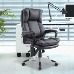 Office chair black pu 66 x 71 x 110-120cm...
