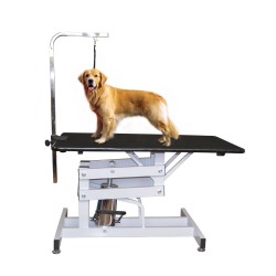 Table pliante canine coiffure avec tension hydraulique.