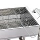 Folding charcoal barbecue Camping– silver color ...