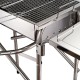 Barbecue de charbon pliant Camping– couleur argent ...